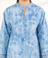 Unstitched Women's Printed Lawn Blue Two Piece Suit